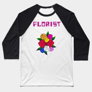 Florist multicolor flowers Baseball T-Shirt